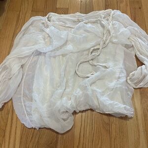 Sheer Silk White Blouse